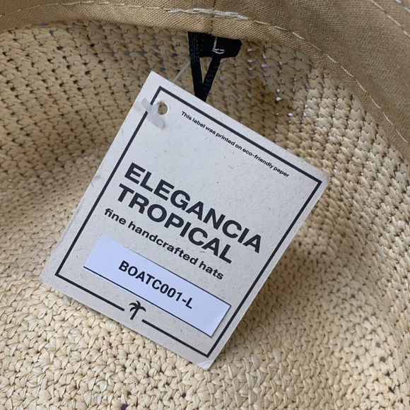 Anthropologie Eleganicia Tropical Boater hat new wtags main image 4